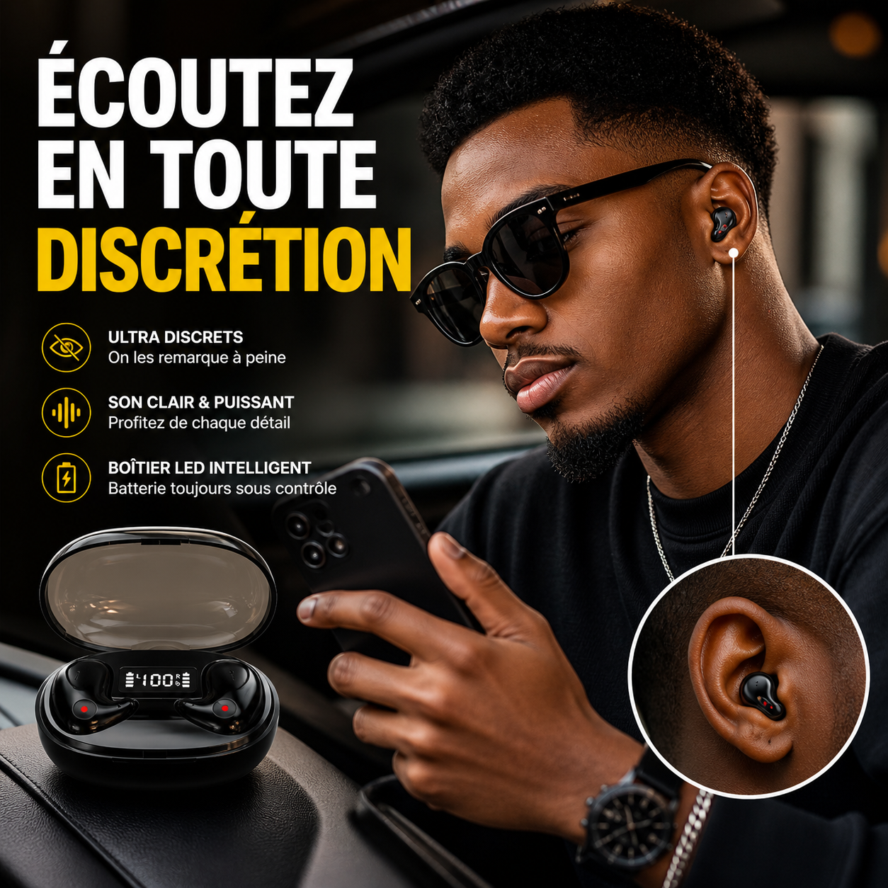 Écoutez tout en toute discrétion, sans gros écouteurs visibles