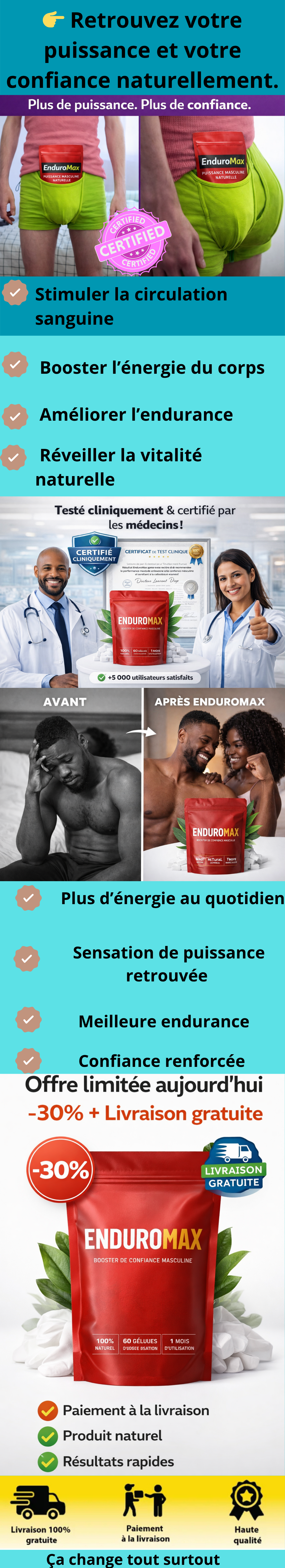 🔥 EnduroMax™ – Capsules Naturelles pour Puissance Masculine