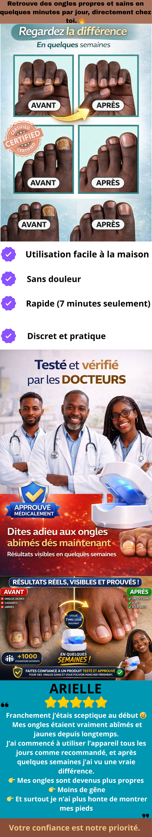 Appareil Laser Anti-Mycose des Ongles (Portable & Rechargeable)